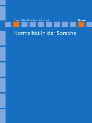 cover image of Normalität in der Sprache